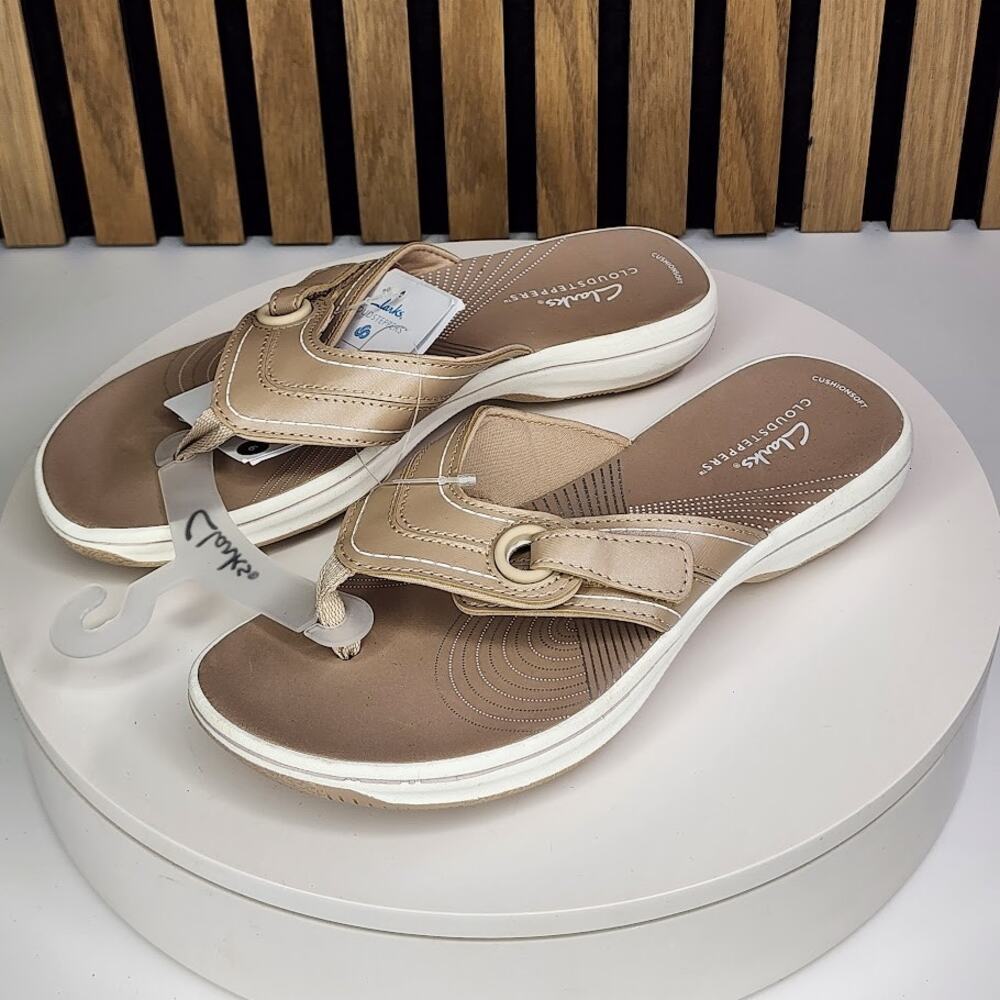 NEW - Clarks Cloudsteppers Breeze Reyna Women’s Sand Flip Flop Sandals Size 6 - Picture 4 of 5